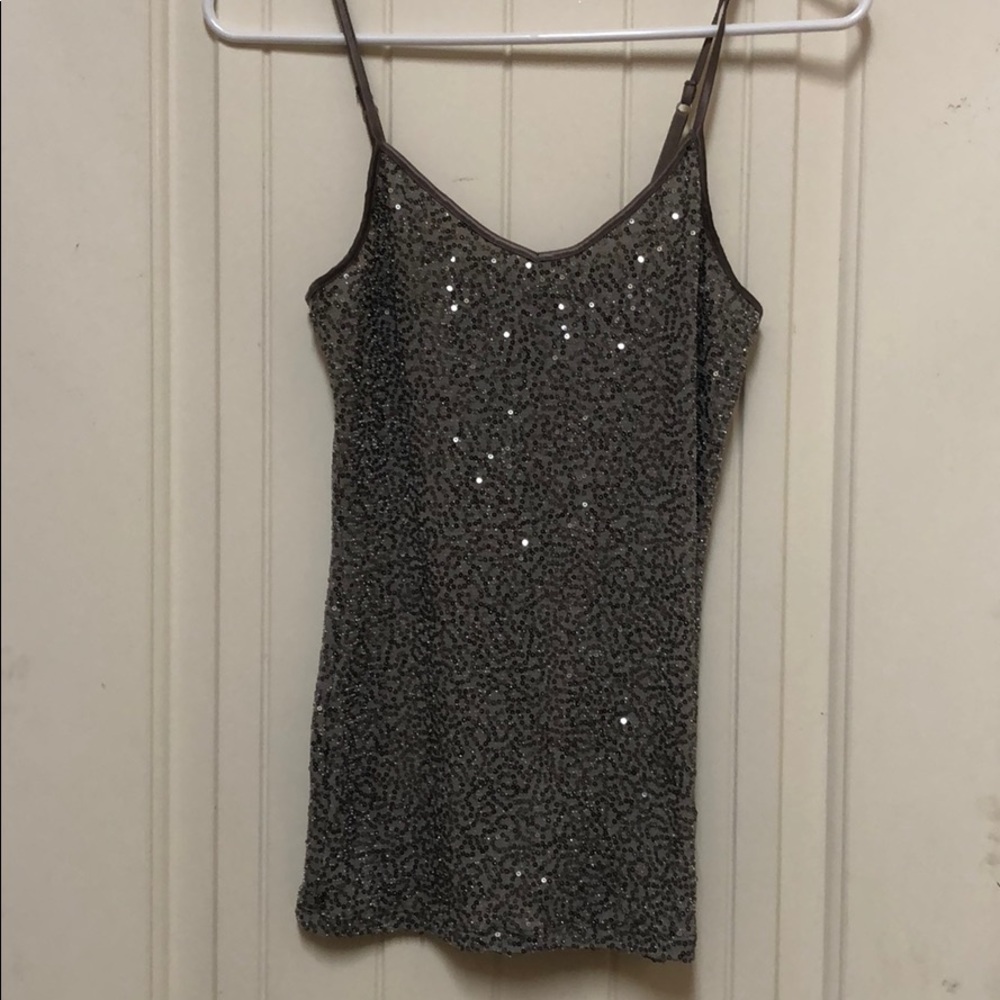 Sequined spaghetti strap!